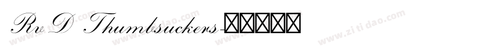 RvD Thumbsuckers字体转换